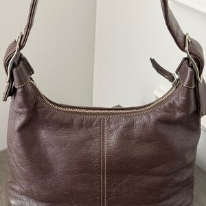 Liz Claiborne Brown Leather Shoulder Handbag